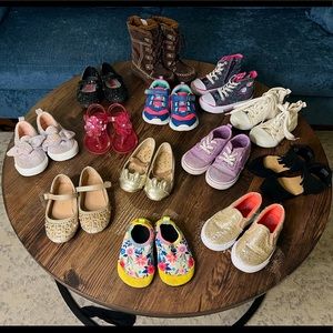 Lot of size 6 toddler girl shoes